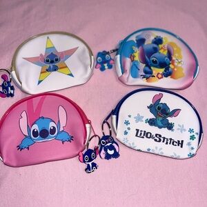 Kids Coin Pouch Set - Pink, Blue, White